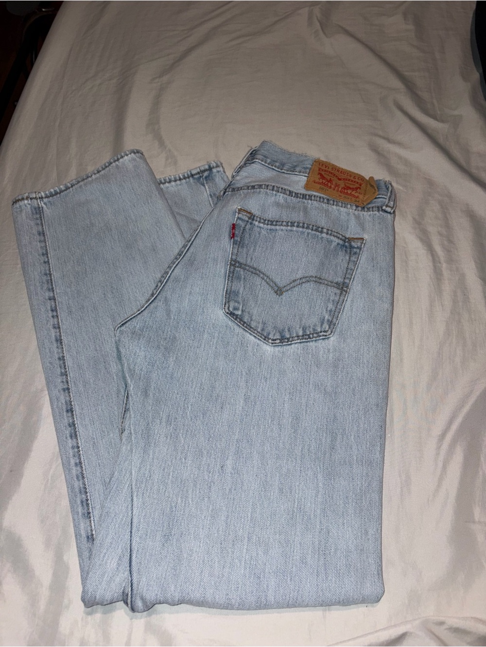 Levi's size 33 Light Blue Straight Leg Jeans